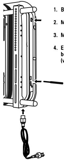 HAMA X-ARM NOIR - Réglage de la taille du télévisueur sur le support X-armTM - 1
