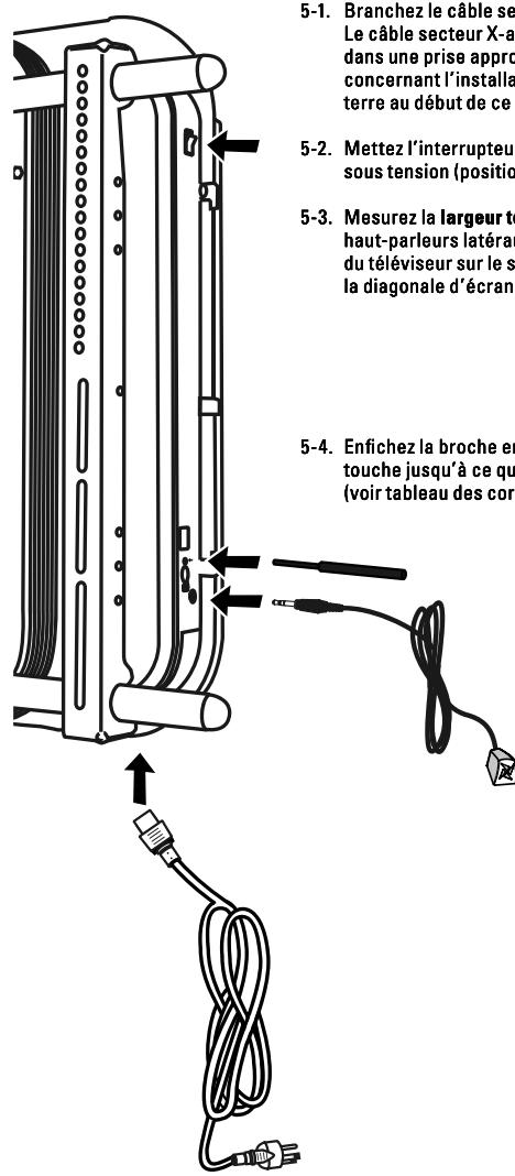 HAMA X-ARM NOIR - Reglage de la taille du télévisuer sur le support X-armTM - 1
