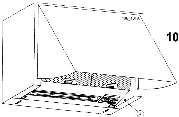 DE DIETRICH HW 4636E 2 - Remontage de l'auvent (tôle et façade assemblées) - 1