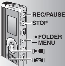 REC/PAUSE STOP • FOLDER - MENU