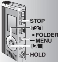 STOP • FOLDER — MENU HOLD