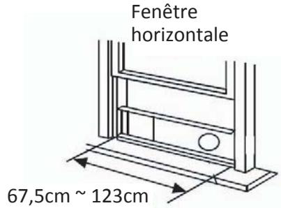 PROLINE PACS8O0OW - Installation du tuyau d'évacuation sur une fenêtre (avec la barre coulissant) - 5