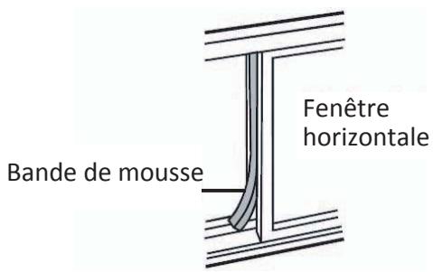 PROLINE PACS8O0OW - Installation du tuyau d'évacuation sur une fenêtre (avec la barre coulissant) - 6