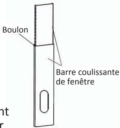 PROLINE PACS8O0OW - Installation du tuyau d'évacuation sur une fenêtre (avec la barre coulissant) - 1