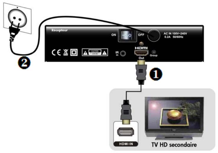 CGV TRANSMETTEUR 80820 - Étape 2: Branchement du télévisueur HD sur le récepteur - 1