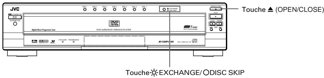 JVC XV-FA92 - Chargement et déchargement des disques - 1