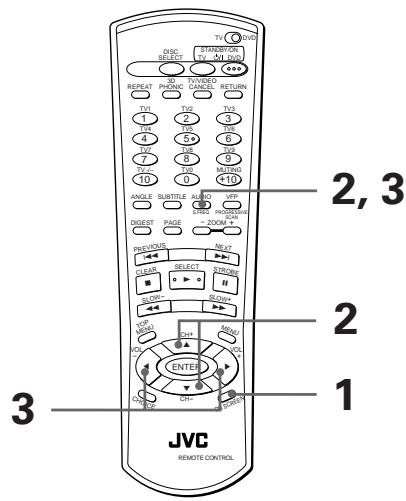 JVC XV-FA92 - Pour changer la langue ou le son audio [AUDIO] DVD DVD Video CD - 3