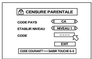 JVC XV-FA92 - Pour modifier les réglages de la [CENSURE PARENTALE] - 2