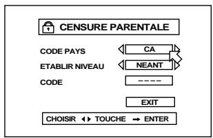 JVC XV-FA92 - Programmation de la censure parentale pour la première fois [CENSURE PARENTALE] - 3
