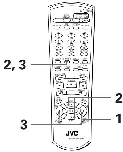 JVC XV-FA92 - A partir de l'affichage à l'écran (DVD VIDEO seulement) - 1