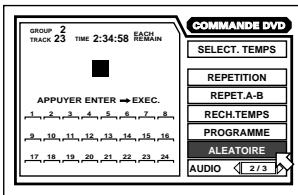 JVC XV-FA92 - Utiliser CURSOR / pour déplacer sur [ALEATOIRE]. - 1