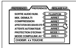 JVC XV-FA92 - AFFECTATION DES GRAVES DTS - 1