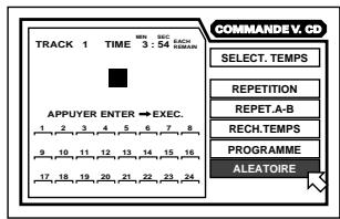 JVC XV-FA92 - Utiliser CURSOR / pour déplacer sur [ALEATOIRE]. - 3