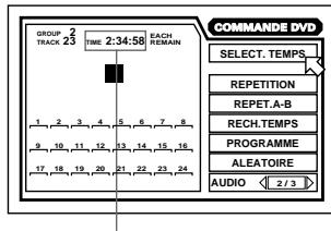 JVC XV-FA92 - Utiliser CURSOR / pour déplacer sur [SELECT. TEMPS]. - 1