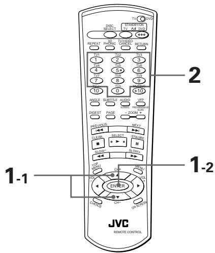 JVC XV-FA92 - Pour lever temporairement la [CENSURE PARENTALE] - 1