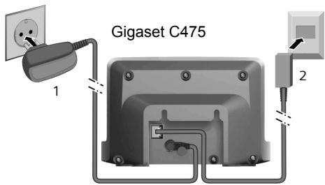 SIEMENS Gigaset C470 C475 - Raccordement de la base - 2