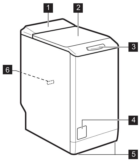 ELECTROLUX EWT1274EWS - Vue d'ensemble de l'appareil - 1