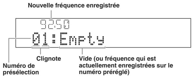 YAMAHA AV-4115 HD - Enregistrement de stations par la fonction de mise en mémoire manuelle de stations - 1