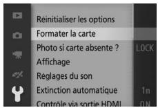 NIKON 1S1BK + 11-27.5 +30-110 - Formatage des cartes mémoire - 1