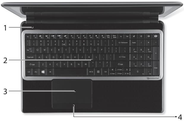 PACKARD BELL ESYN TE69BMP-2920461 - Vue supérieure - clavier - 1
