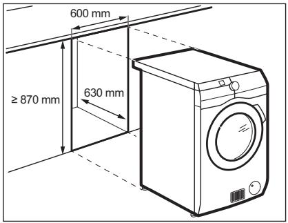 600 mm ≥ 870 mm 630 mm