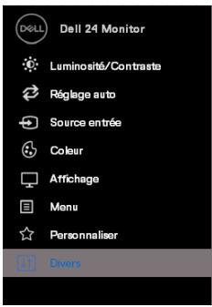 DELL SE2419H - Acceder au menu OSD - 6