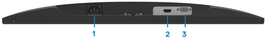 DELL SE2419H - Vue de dessous, sans le socle du moniteur - 1