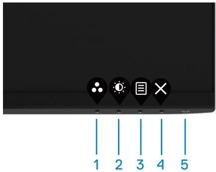 DELL SE2419H - Utiliser les contrôles du panneau frontal - 1