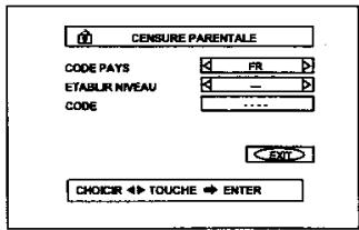 JVC XV-E100 - Affichage de CENSURE PARENTALE - 1
