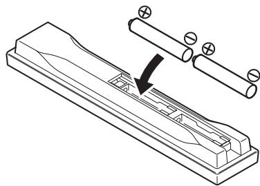 PIONEER BDP-LX88S - Insérez les 2 piles AAA 700 fournies. - 1