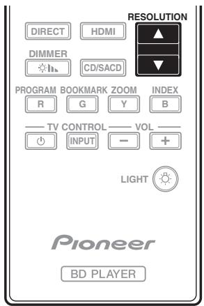 PIONEER BDP-LX88S - Ausgabevideoauflösung wechseln - 1