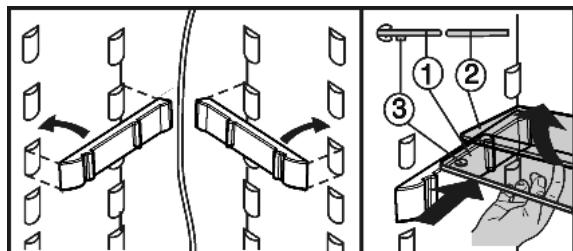 LIEBHERR CBPESF 3613A 153 - Utiliser la tablette de rangement composée de deux parties - 1