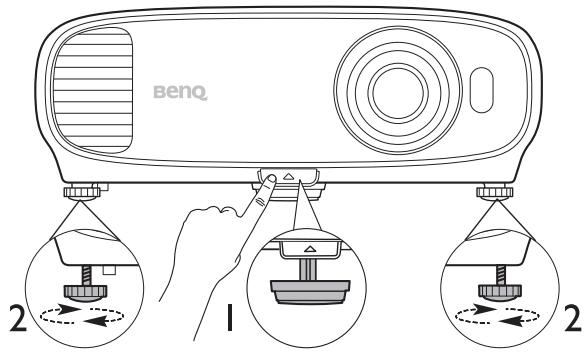 BENO W1700 - Ajustement de l'angle de projection - 1