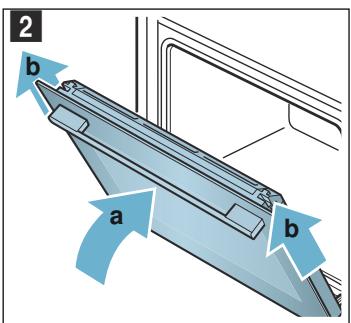 BOSCH HB672GBW1F - Décrocher la porte de l'appareil - 2