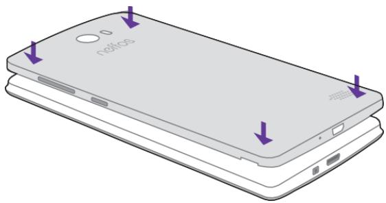 NEFFOS C5 4G BLANC - Replacez le cache-batterie - 1