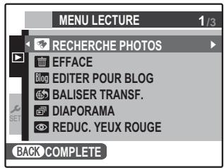 FUJIFILM Z 70 - Utilisation du menu Lecture - 1