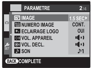 FUJIFILM Z 70 - Affichez le menu configuration. - 1
