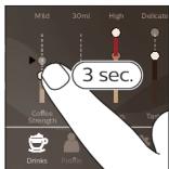 SAECO M8889 - Mbeshtetje per parametrat e pijeve - 1