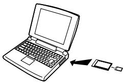 CASIO PRO EX-P505 - Utilisation d'un ordinateur muni d'un logement de carte PC - 1