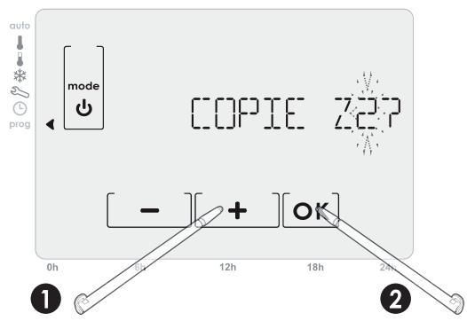 SOMFY 4241339 - Copier la programmation d'une zone sur une autre zone - 2