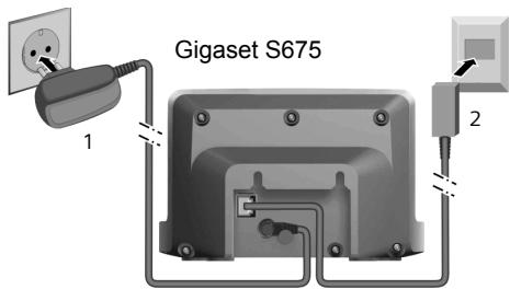 SIEMENS S670-S675 - Raccordement de la base - 2
