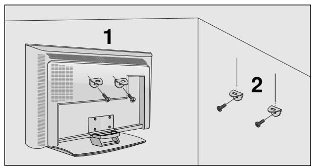 LG-GOLDSTAR 42PC3RA - COMMENT FIXER LE SYSTEME DE MONTAGE AU MUR POUR EVITER LA CHUTE DU TÉLÉVISEUR - 2
