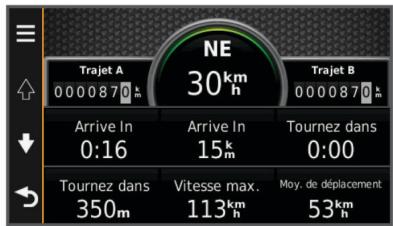 GARMIN NUVI 2597LMT PK PLUS - Affichage de la page d'informations sur le trajet - 1