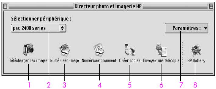 HP PSC 2410 - Ouverture du directeur hp dans un système d'exploitation macintosh OS 9 - 1