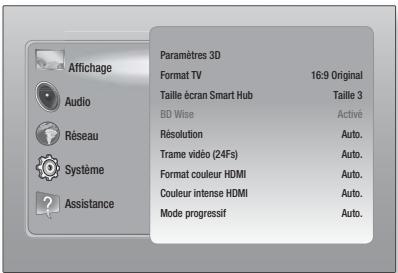 SAMSUNG HT-ES6600 - Accéder à l'écran paramètres - 1