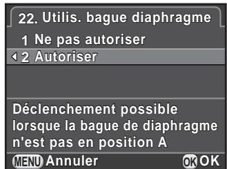 PENTAX H-50 - Utilisation de la bague du diaphragme - 1