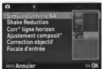 PENTAX Klcopic - Sélectionnez un type puis appuyez sur OK. - 1