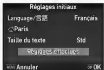 PENTAX Klcopic - Appuyez sur  pour selectionner [Réglages effectuels] puis appuyez sur OK. - 1