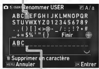 PENTAX Klcopic - Modification d'un nom de réglage - 1