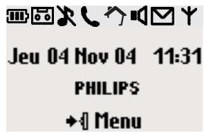 PHILIPS DECT 5151 - Symboles sur l'écran du combiné - 1